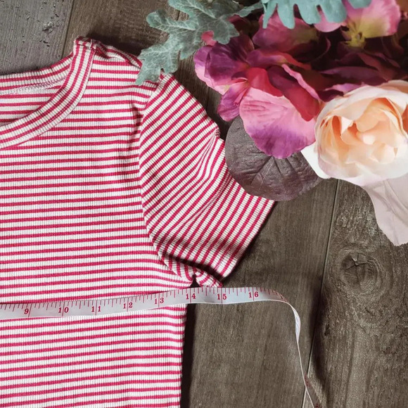 J Roberts Magenta Pink and White Striped Bodycon Mini Dress Size Medium NWOT - Picture 8 of 13